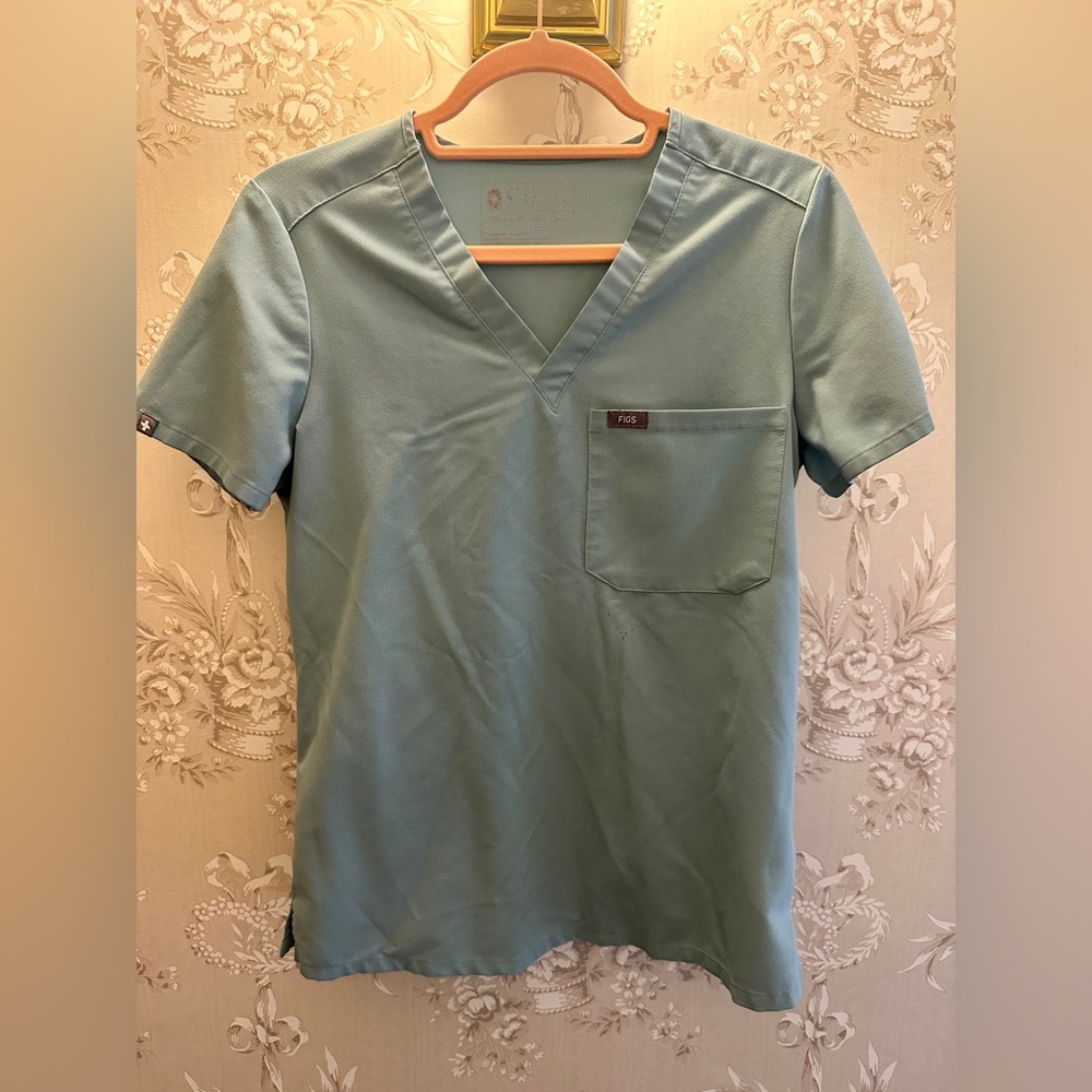 Figs Sea Glass Catarina Scrub Top XS